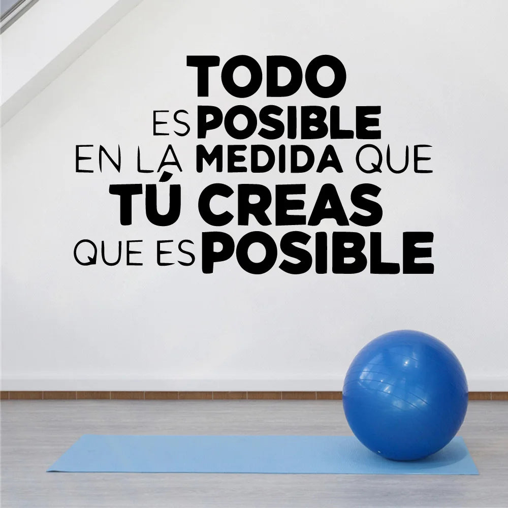 Gym Wall Stickers Decorative Sticker Home Decor Living Room Bedroom Wall Decal Home Decor