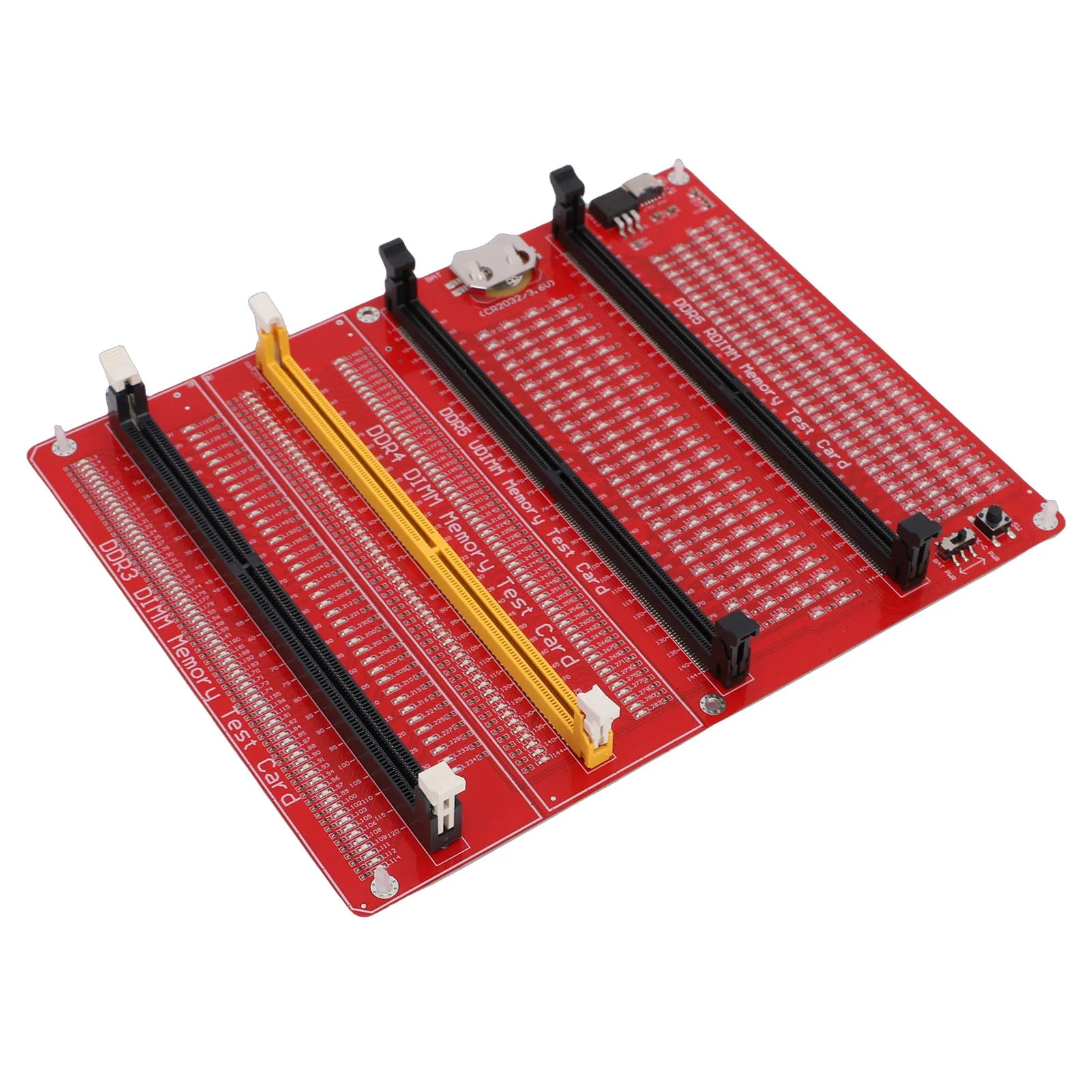 4 in 1 RAM Memory Tester Card Desktop Computer DDR3 DDR4 DDR5 UDMM DDR5 RDIMM Diagnostic Analyzer with Light