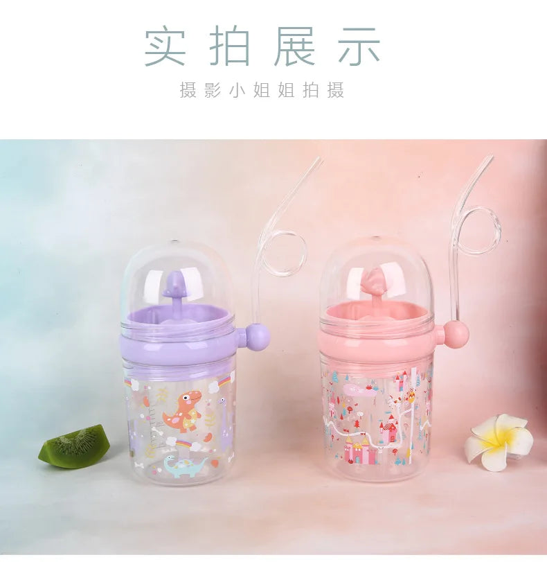 Water Bottles Children Whale Squirting Cup Dolphin Goldfish Prevent Falling Bottle Drinkware Kitchen Dining Bar Home