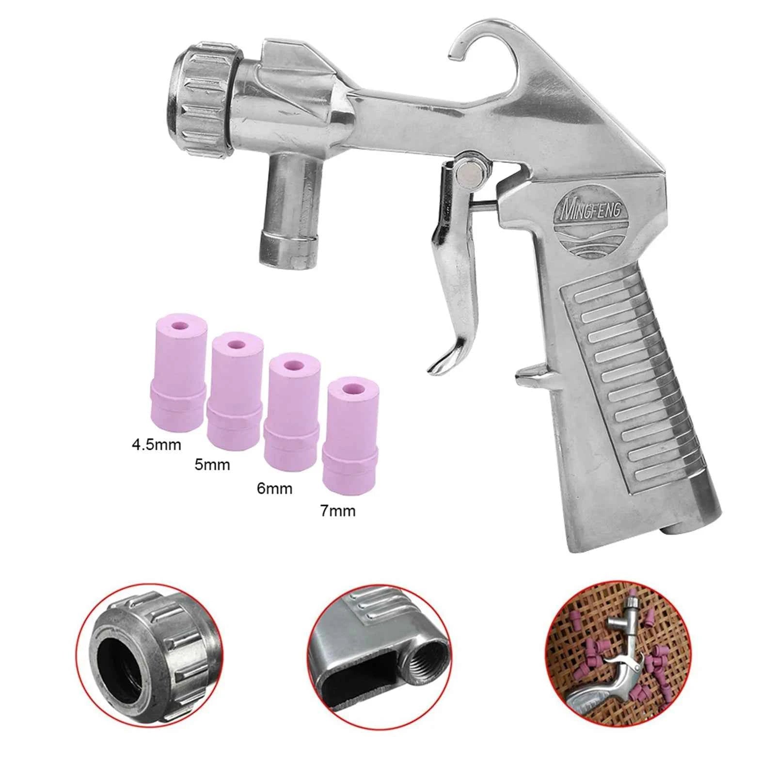 Air Sand  Sandblaster Air Siphon Sand Blasting Feed  Gun Ceramic Nozzle Abrasive