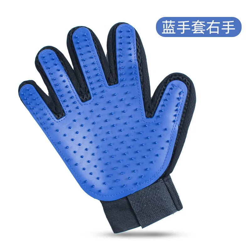 1pc right Color 2-in-1 Pet Grooming Brush and Bath Cleaning Glove