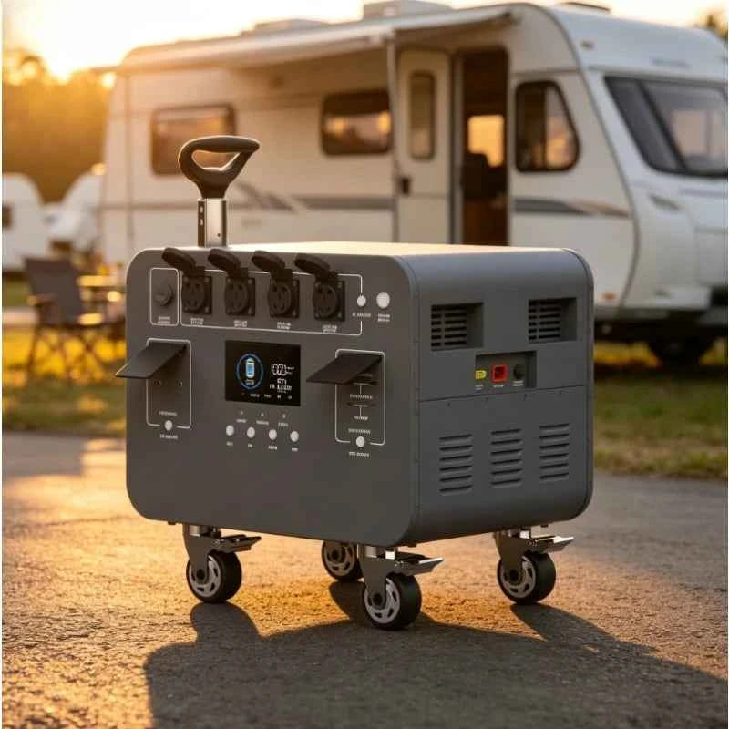 Portable Power Station Solar Generator 5120Wh 2400W
