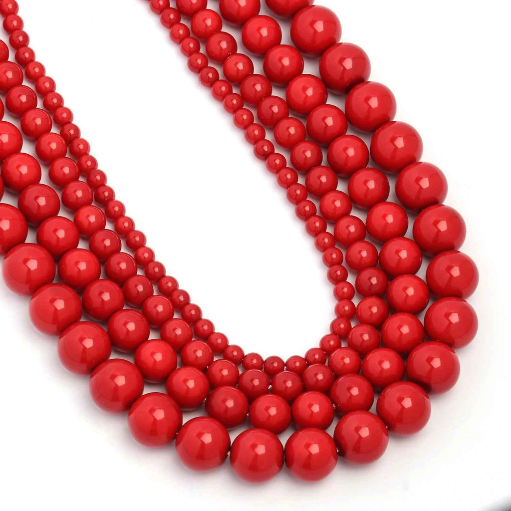 4 6 8 10mm Glass Beads Colorful Imitation Pearl Loose Spacer Round Smooth Beads For Diy Jewelry Making Handmade Bracelet Earring