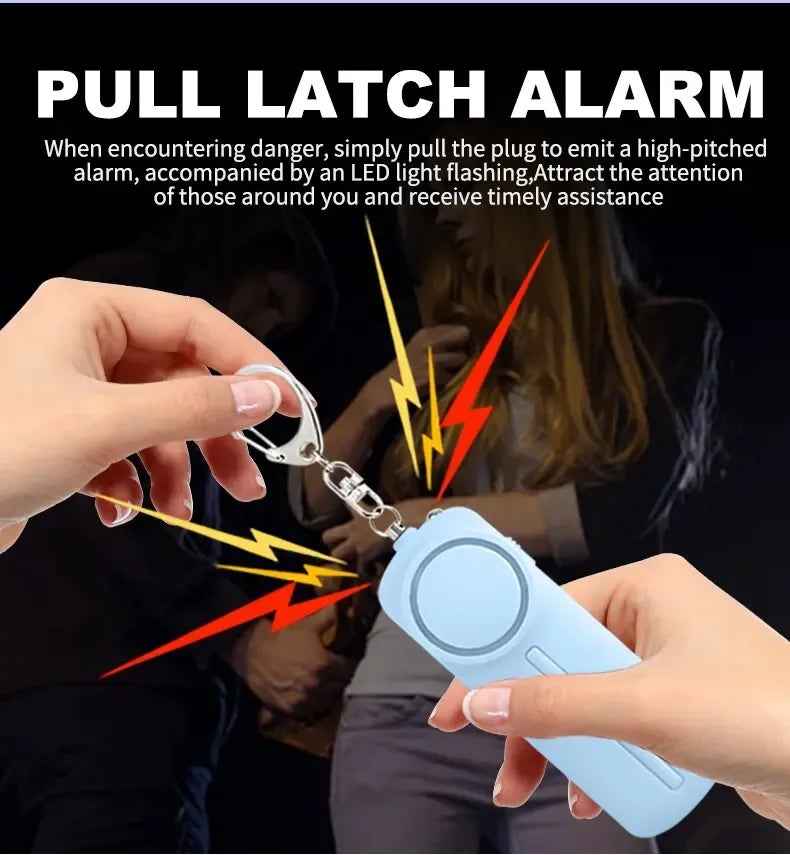 Personal Security Alarm Self Defense 130dB Loud Keychain Portable Safety Anti-satyr for Women Child Elder Girl Emergency Alarm