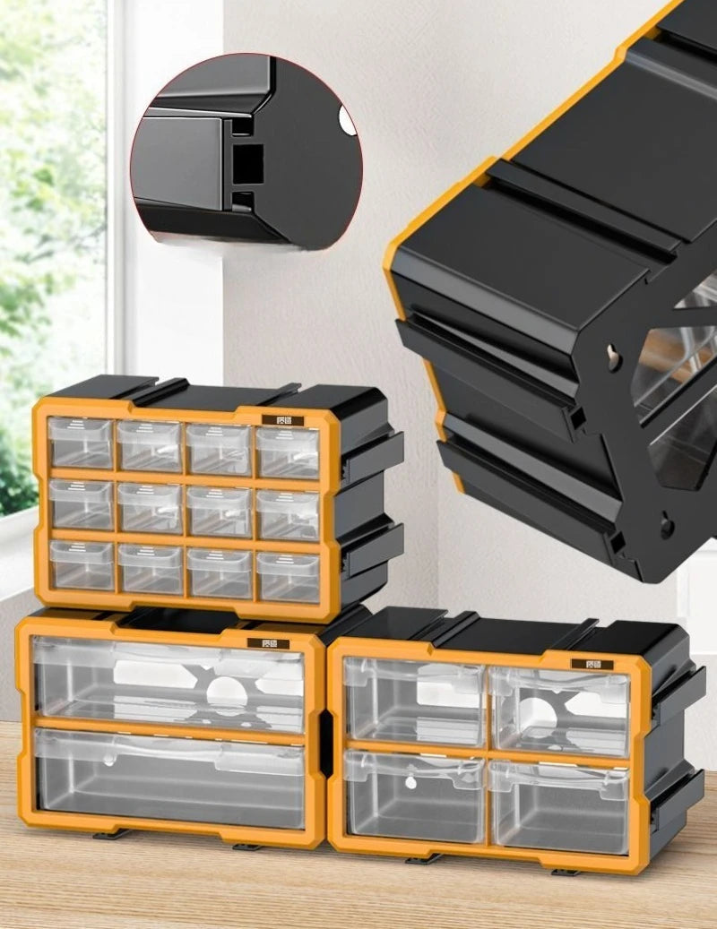 Hardware Toolbox Hanging Design Tool Parts Box Drawer-type Classification Storage Box Sturdy and Durable Tools Packaging