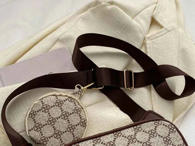 Vintage Pattern Crossbody Bags for Women Shoulder Shell Bag Trend Small Purse and Handbag Luxury Designer Female Square Bag