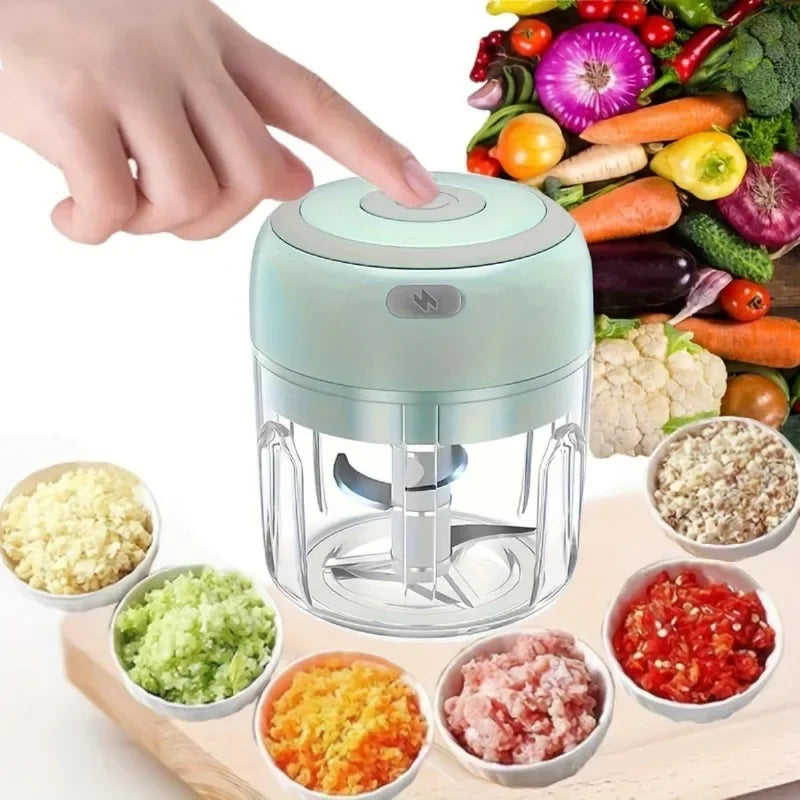 250/100ML Electric Kitchen Food Chopper Mini USB Food Crusher Portable Meat Grinder Vegetable Chopper For Kitchen Household