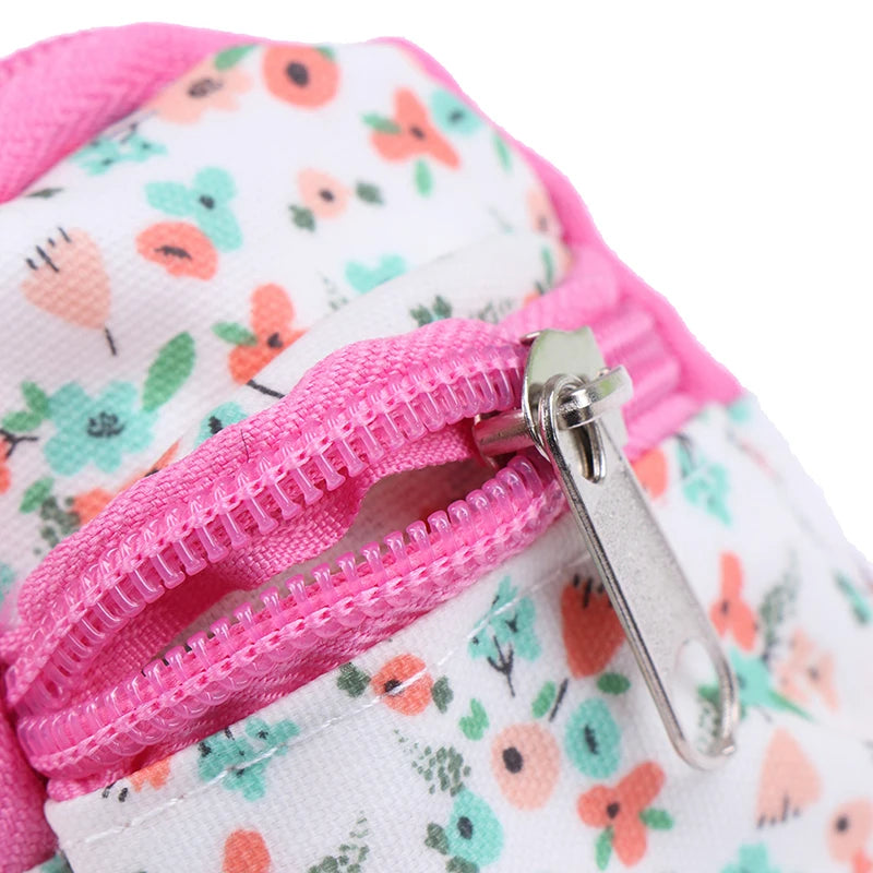 1:6 1:12 Dollhouse Miniature Flower Backpack Schoolbag Dolls Accessories
