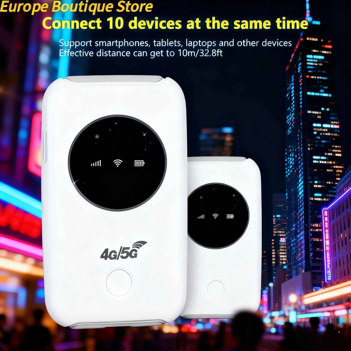 Portable 4G/5G WiFi Router – USB Powered Travel Hotspot