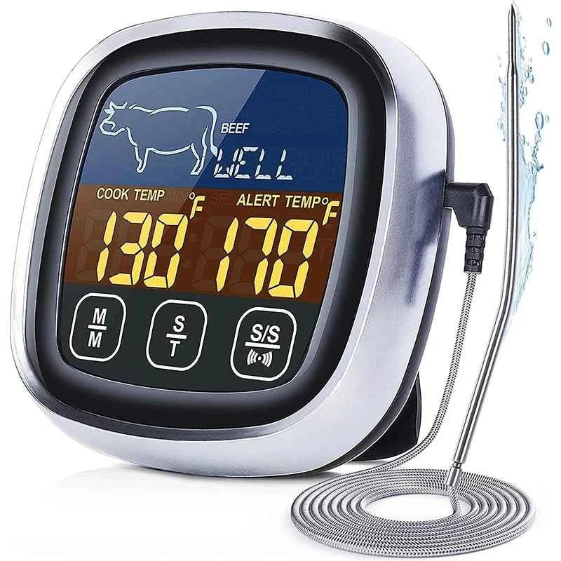 HOMEFISH Digital Meat Kitchen Thermometer Stainless Waterproof Meat Temperature Thermometre Probe Oven Cooking BBQ