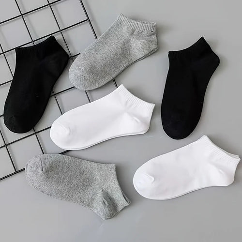 3/5/10 Paires Chaussettes Bateau Unisexes Couleur Unie Décontractées Fines Respirantes Confortables Anti-Odeur Anti-Transpiration Chaussettes Courtes invisibles Pour Hommes Femmes