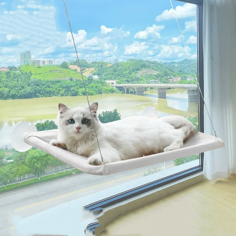 New Pet Cat Hammock Hanging Cat Bed Bearing 20 kg Comfortable Sunny Window Seat Kitten Rock Climbing Frame Pet Supplies