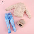 Doll Casual Clothes Hats Winter Wear Sweaters Pants Handmade Girl Doll Wearing Set For 1/6 Doll Clothes Accessories DIY Gift