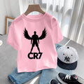 New Summer CR7 Print Cotton Boys Girls T-shirt Cristiano Ronaldo Clothing Fashion Outdoor Casual Fashion Sports Tees Top Tshirt