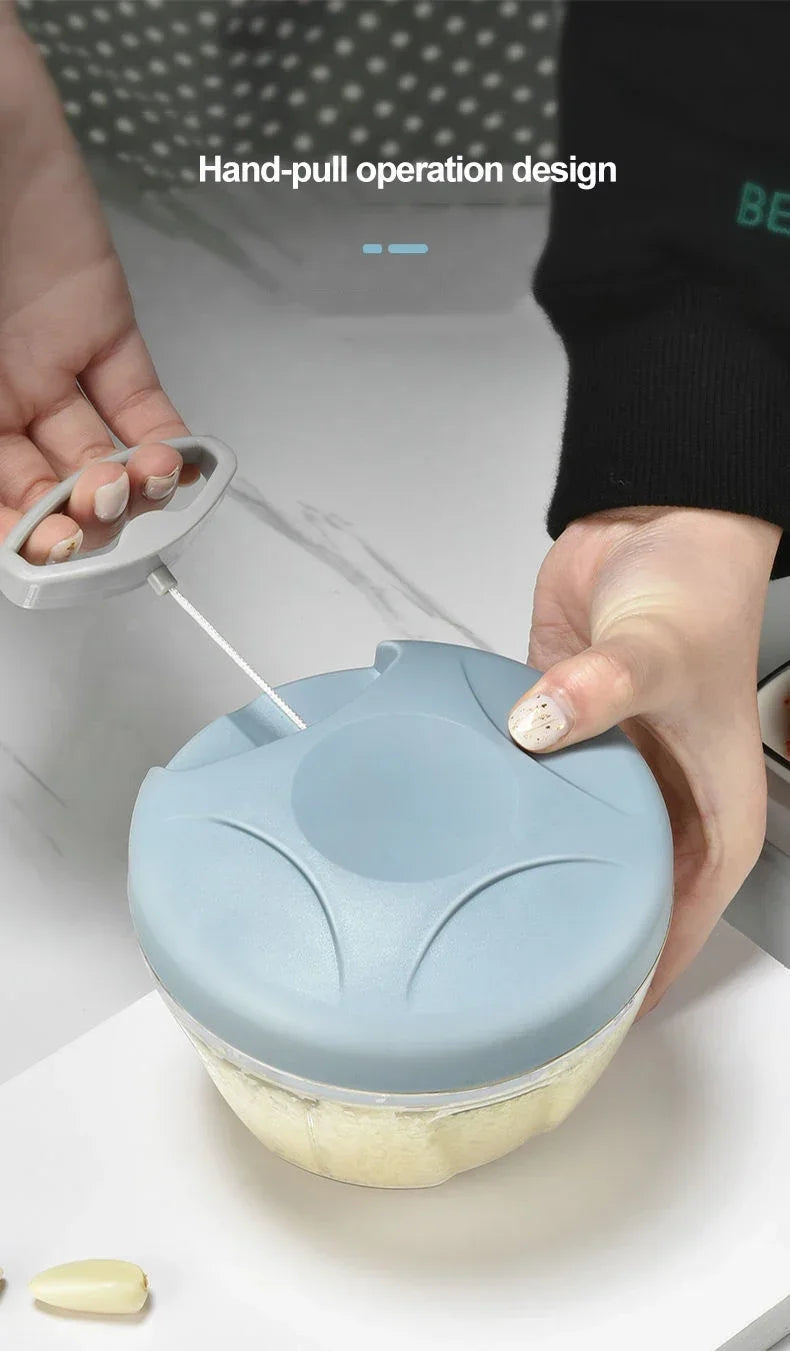 900/500ML Garlic Chopper Manual Garlic Press Food Vegetables Cutter Meat Grinders Kitchen Gadgets Hand Mincer Garlic Masher