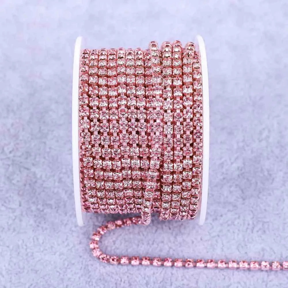 All Color Claw Chain Electrophoresi Rhinestones Trim Stone Gold Diamond Strass Decorative Applique Crystal Trimmings For Dresses