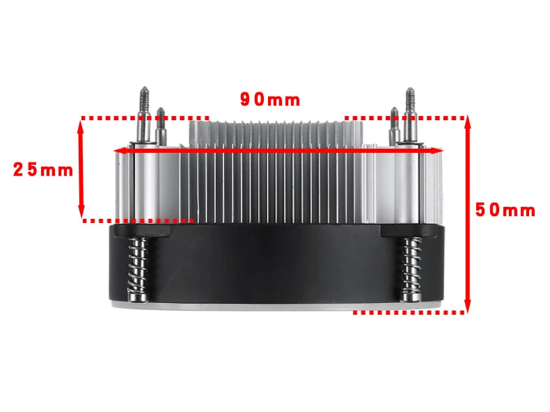 PC Efficient Copper Core/Aluminum Core Processor Cooler Cpu Fan Mute 3pin4pin PWM Air-cooled Install LGA1150 1151 1155 1156 1200
