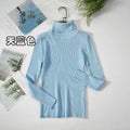 2026 Simple Women Turtleneck Sweater Winter Fashion Pullover Elastic Knit Ladies Jumper Casual Solid Black Female Basic Tops