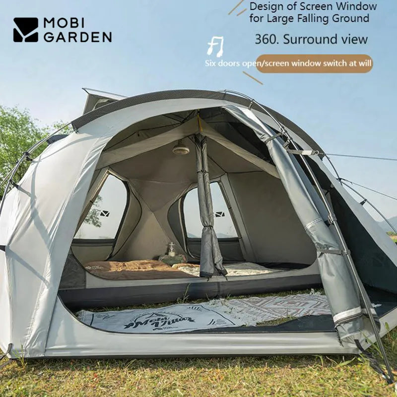 MOBI GARDEN Ground Cloth for Royal Castle Tent 150D Oxford Cloth Camping Accessories 365*365cm Footprint Floor Mat Outdoor Tools
