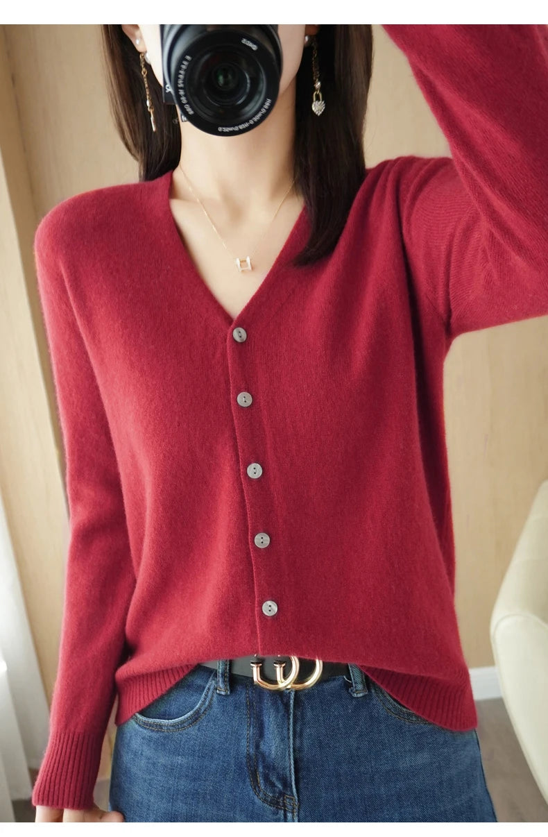 Women Cardigans 2025 Autumn Winter Single Breasted Knitwears Long Sleeve Warm Knit Cardigan Korean Fashion Spring casual Sweater
