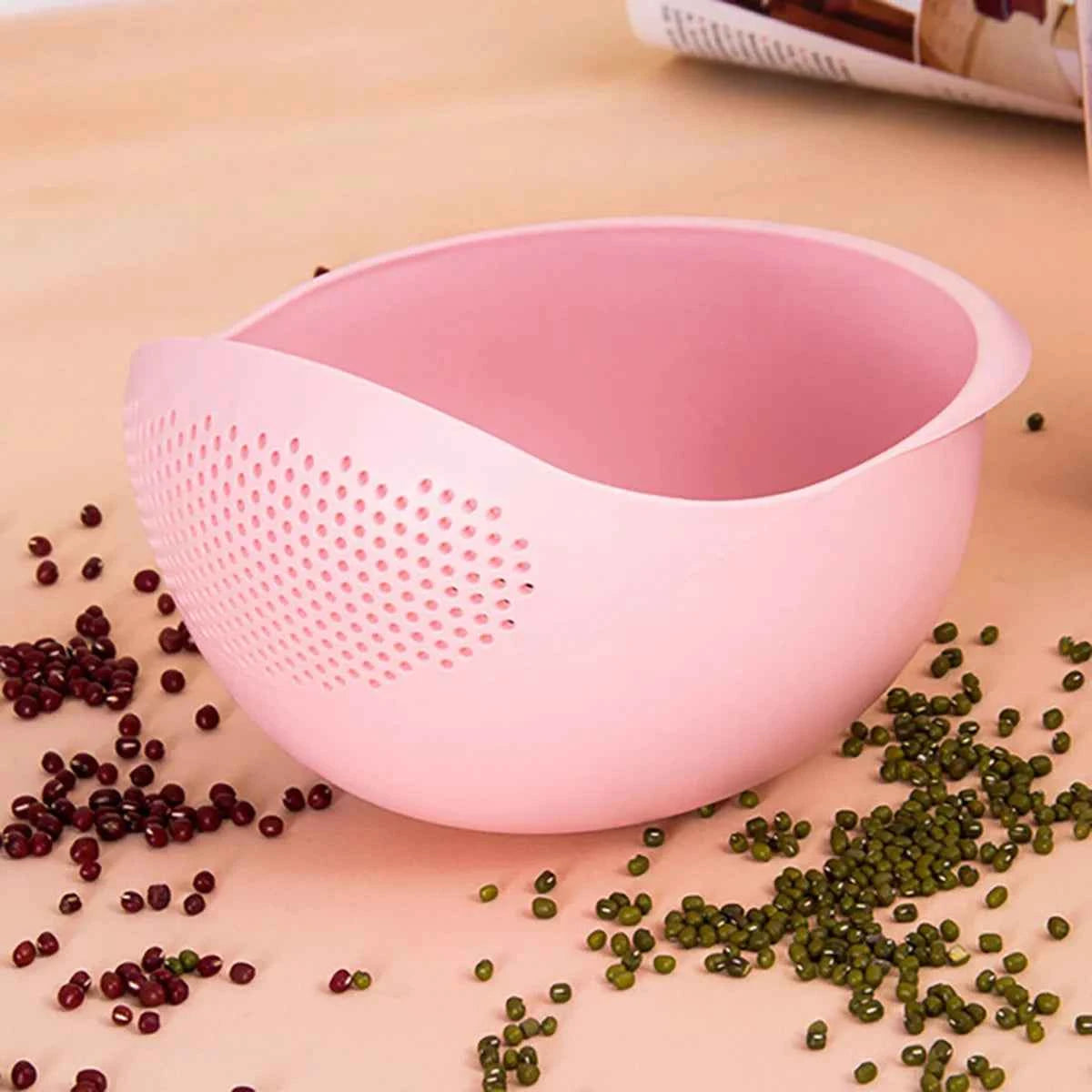 1/3pcs-Household Vegetable Washing Basket Fruit Basin Rice Drainage Basket Kitchen Supplies Small Tools Multi-purpose