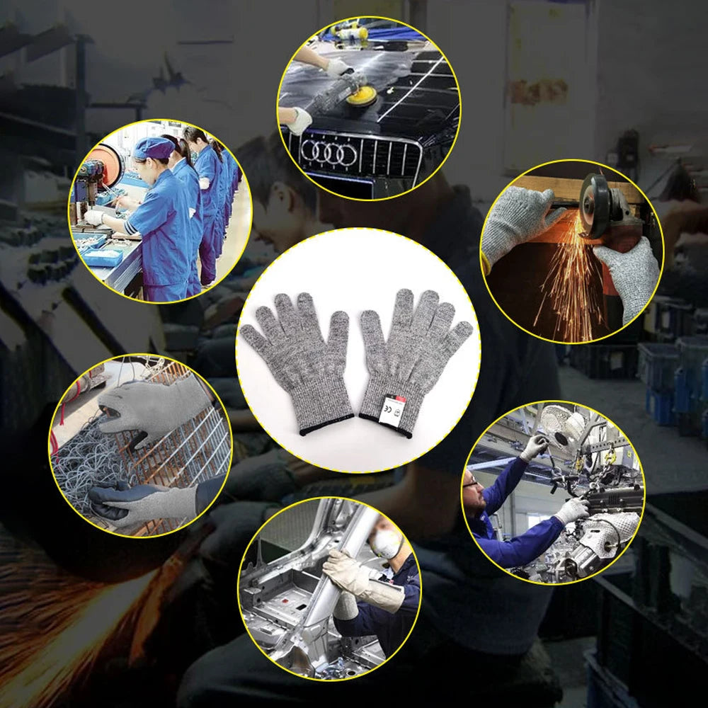 BOOIU Anti-cut Gloves Work Protection Gloves Kitchen Construction Glass Anti-cut Injury Resistant Self Defense Tactical Glove