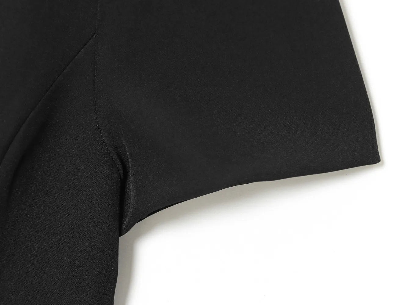 KONDALA Sexy Chic Black Party Dress Short Sleeve Pad Shoulder Mini Dress Fashion 2026 Spring Evening Club Elegant Women Dress