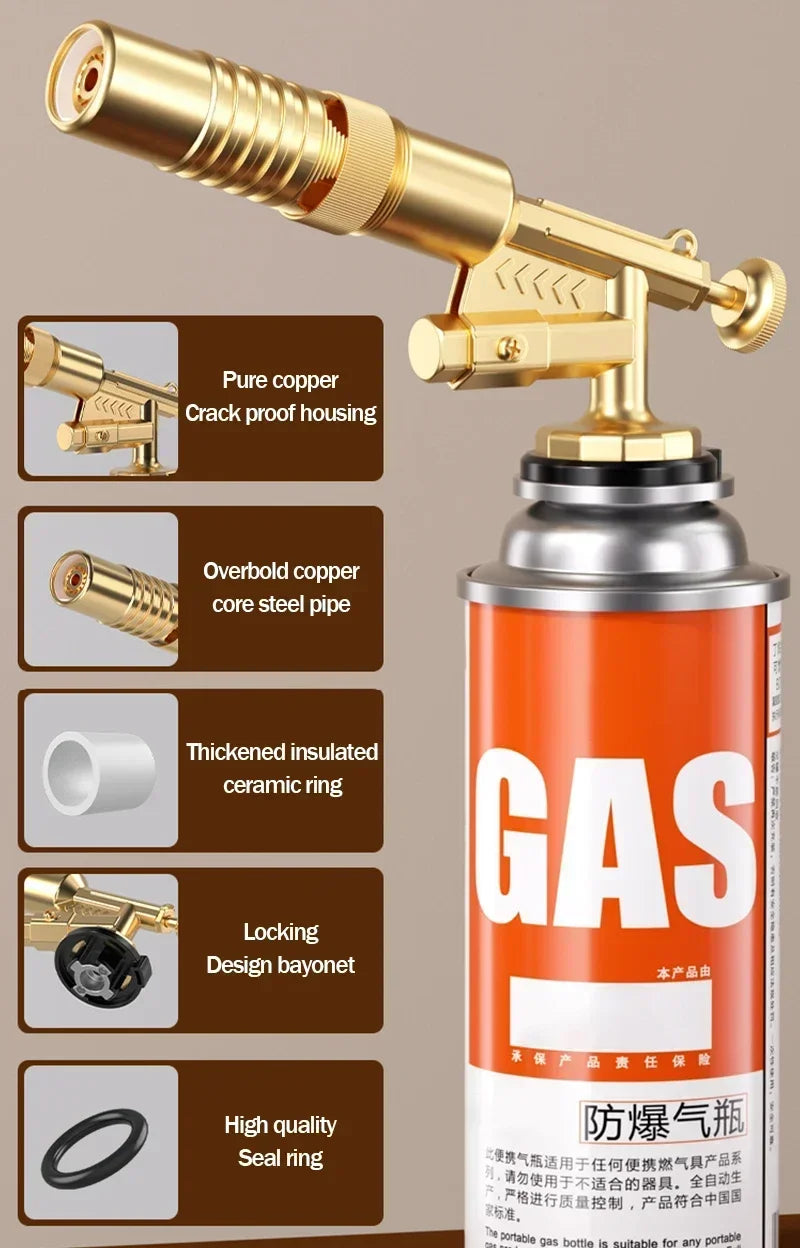 Welding Torch Gas Burner Flame Gun Blower Gas Torch Brazing Cooking Barbecue Auto Ignition Gun Kitchen Baking Tool