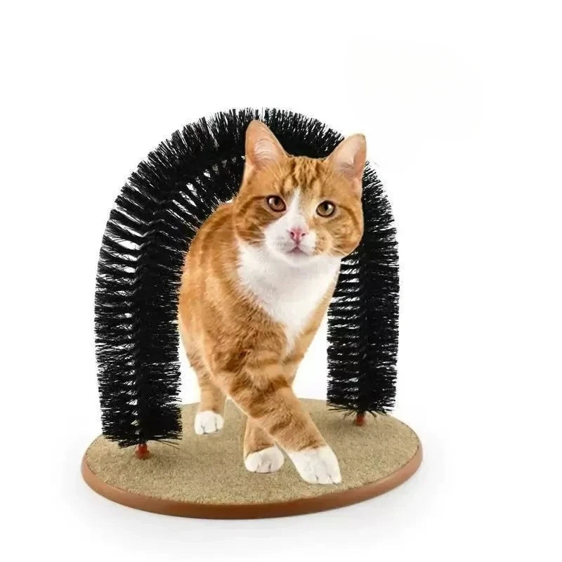 Arch Cat Self Groomer With Scratching Base