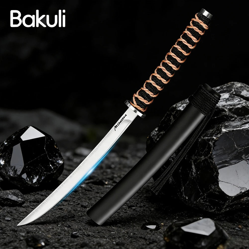 Professional Japanese Katanee Outdoor Tactical Knife with High-quality Stainless steel blade Multi-purpose Pocket Knifes