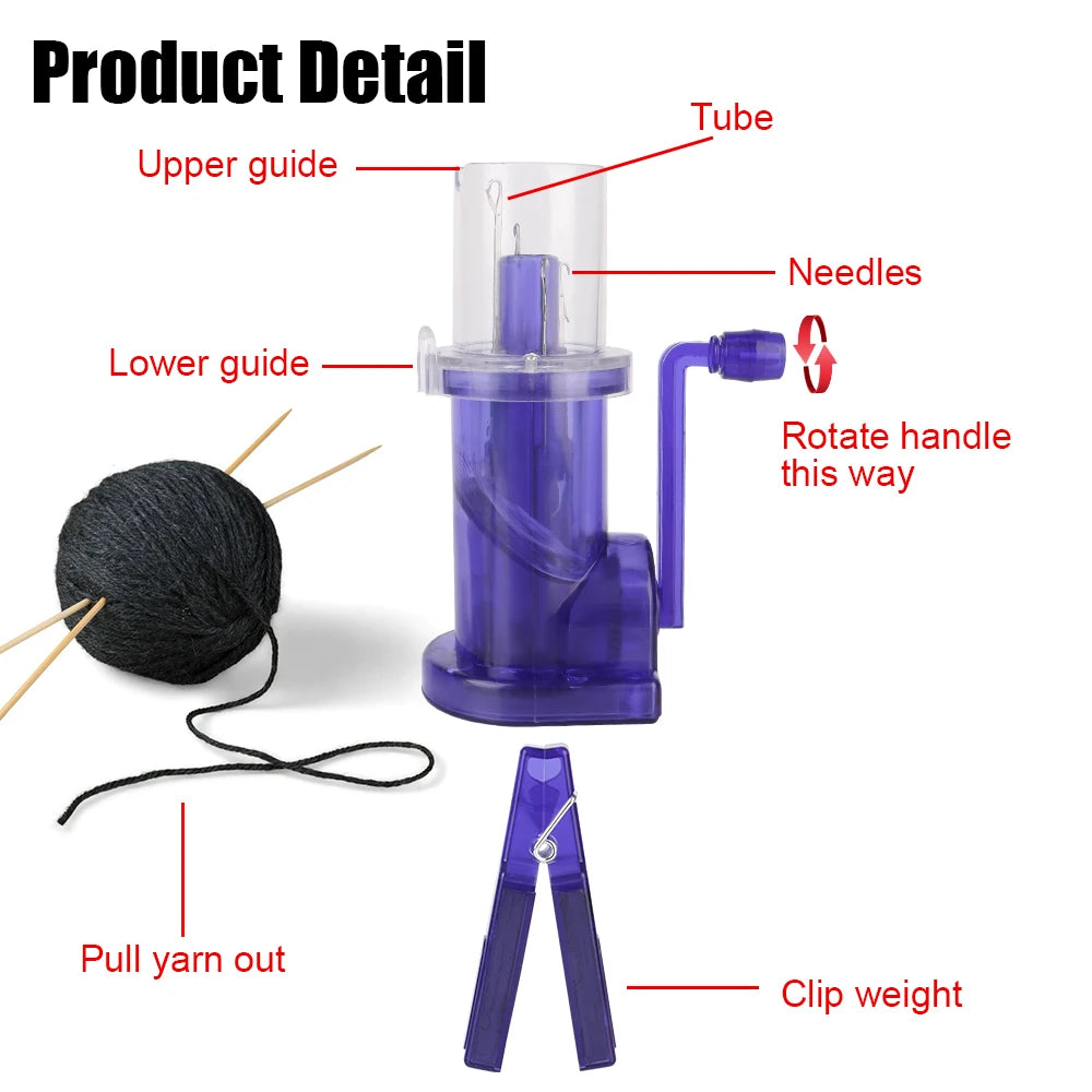 Creative Knitting Machine Portable Hand-Knitted Craft Bracelet Weave Tool Embellish Hand Knit Loom Spool Knitter