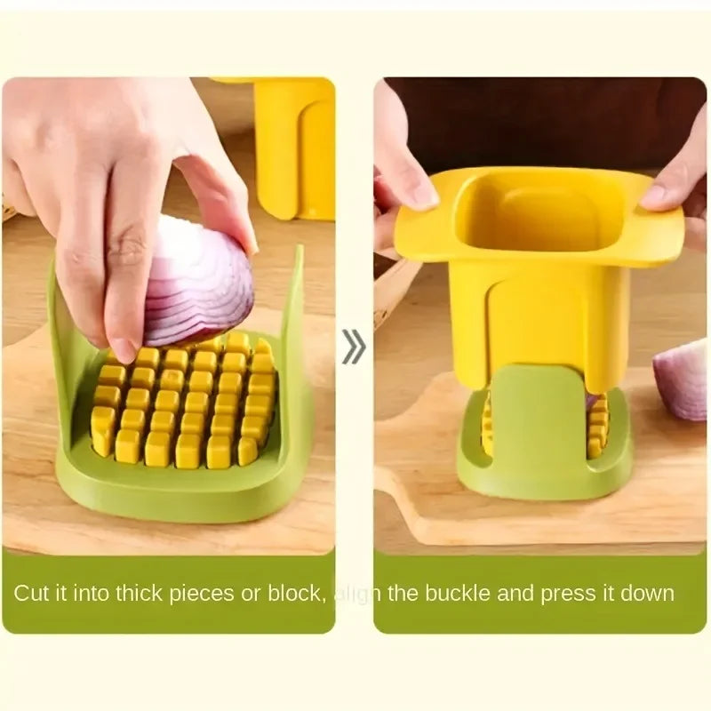 Multifunctional Cucumber Potato Slicer Household Hand Pressure Onion Dicer Kitchen Tools Vegetable Chopper French Fries Cutter