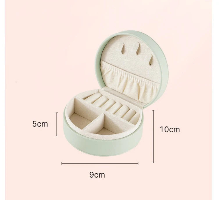 Mini Jewelry Organizer Display Travel Jewelry Case Boxes Earrings Necklace Ring Portable Handbag Jewelry Box Leather Storage