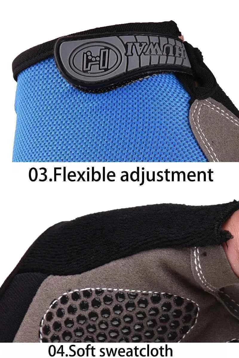 Anti-Slip Breathable Workout Gloves, Fingerless Fitness Training Gym Gloves for Men Women Bodybuilding Cycling Exercise