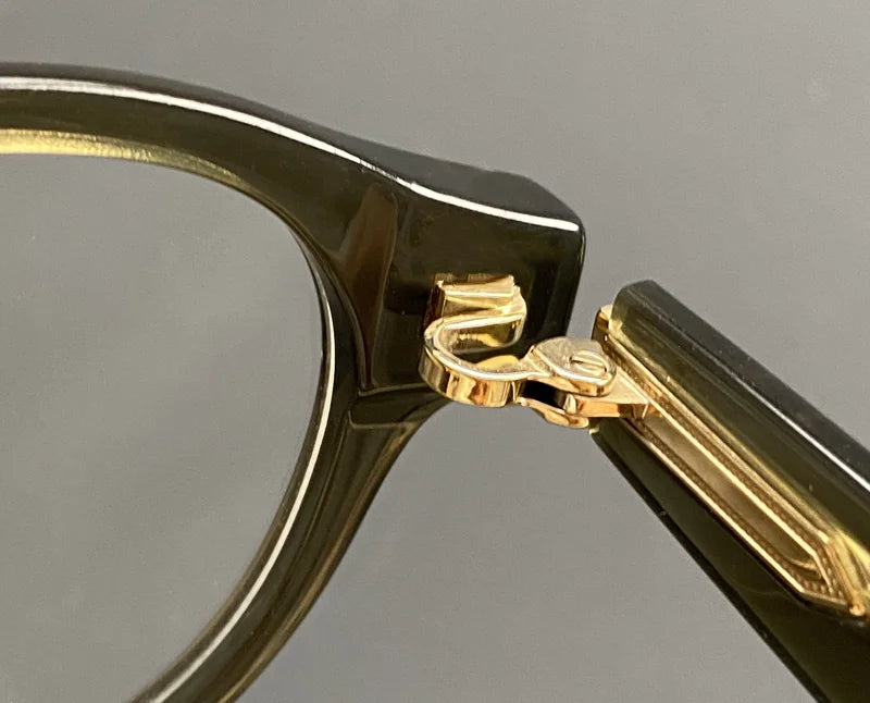 Vintage round glasses frame for men spring legs thickened with acetate optical glasses frame to make prescription glasses for my
