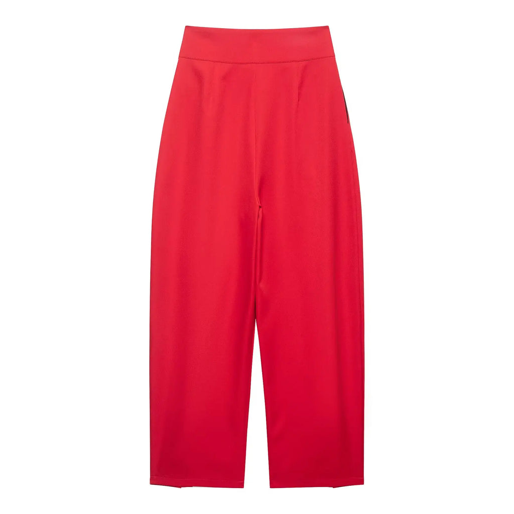 Koekop Office outfits High-waisted pleated balloon Ladies Pants Fashion Office Wear High waist Pants for Women Formal Pants