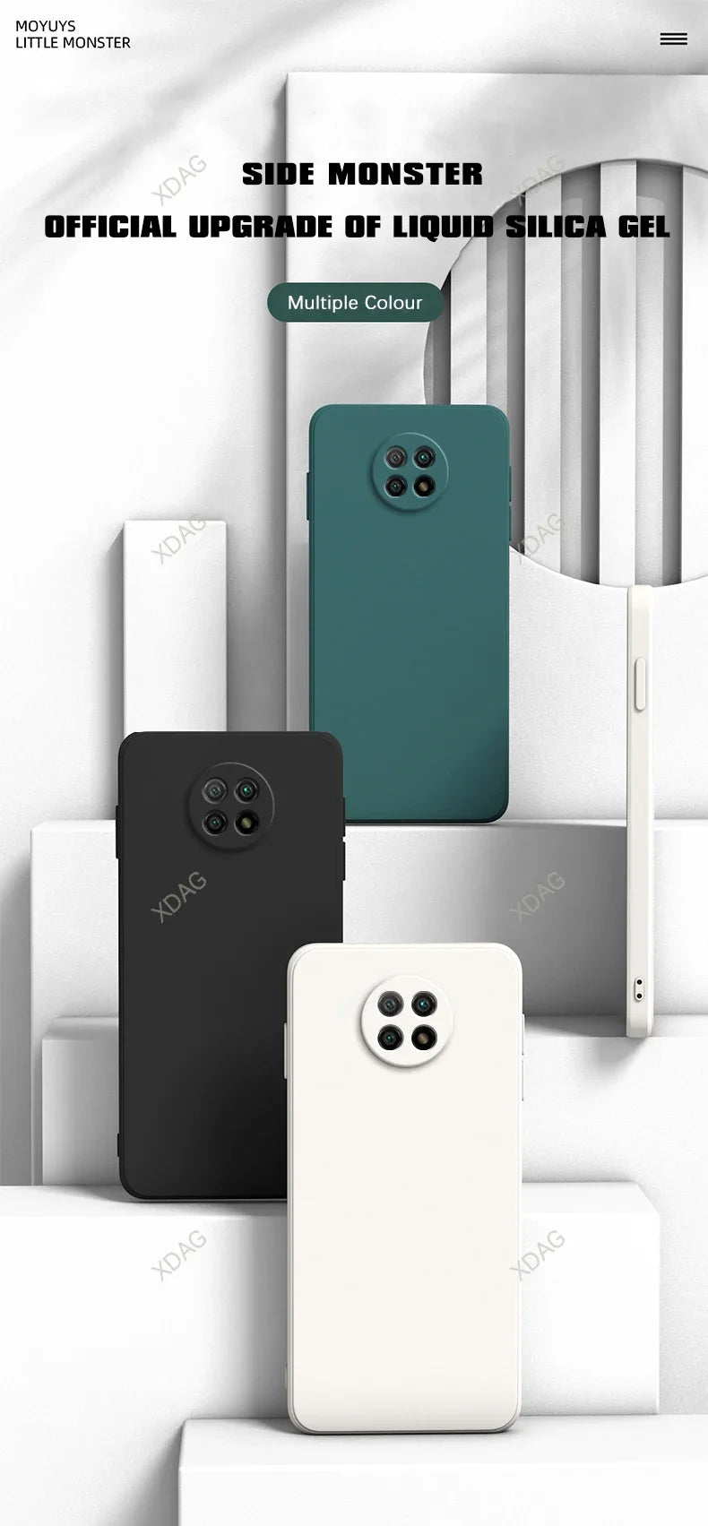 Original Basic Phone Case Cover for Xiaomi Redmi Note9 Note 9T 9 Pro 9Pro Max 9S 5G Square Silicone Soft Back Fundas Accessories