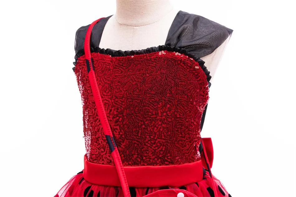 Children Ladybug Cosplay Costume Kid Marinette Halloween Outfit Christmas Fancy Party For Girl Red Dot Dress Suits Birthday Gift
