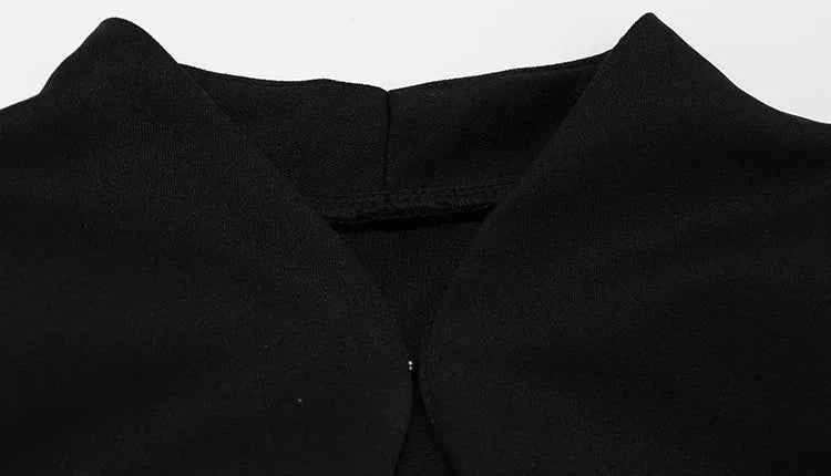 Ahagagag Fashion Women's Tops Sexy Regular Long Sleeves Hollow Out Solid Skinny Zipper Half High Collar Casual Streetwear Basic