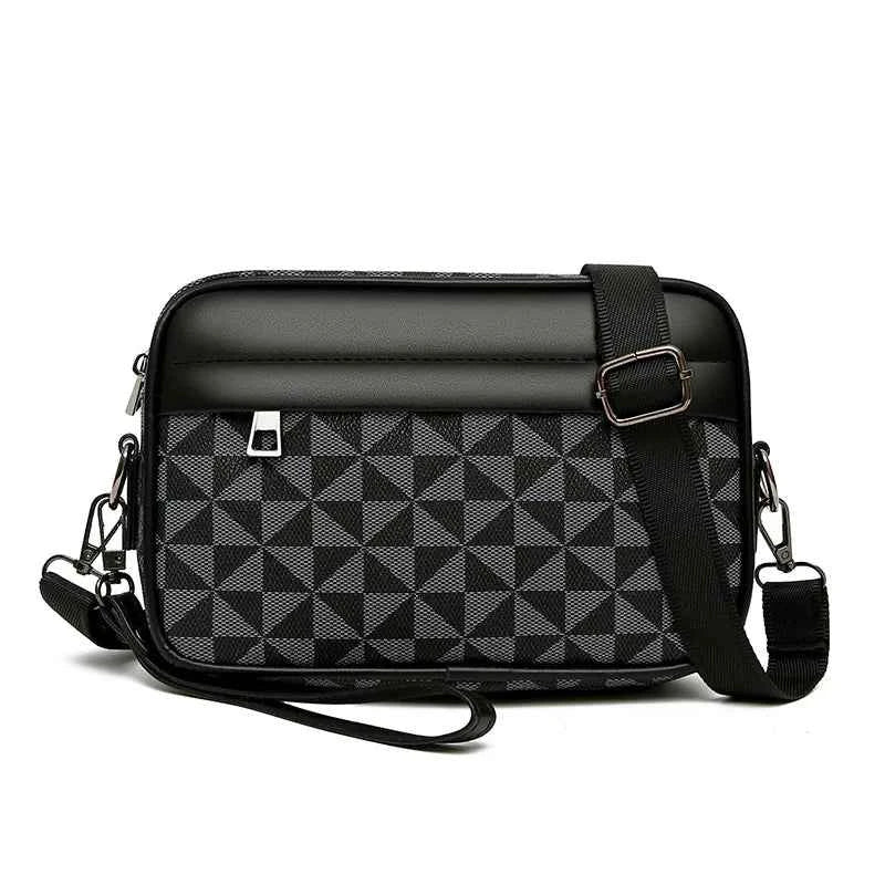 Top-quality PU Leather Men Waist Packs Business Crossbody Bags for Male Fashion Travel Storage Phone Shoulder Bags Clutch Bag