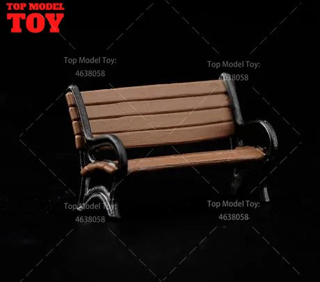 Painted Miniatures 1/64 1/43 1/87 Male Sitting on Bench Playing Guitar Scene Figure Dolls Unpainted Model For Cars Vehicles Toy