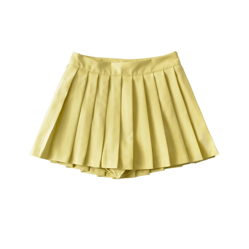 Summer Mini Skirts For Women Harajuku High Waist Skirts Womens Korean Fashion Sexy Skirts Vintage Pleated Skirt Tennis Pink Blue