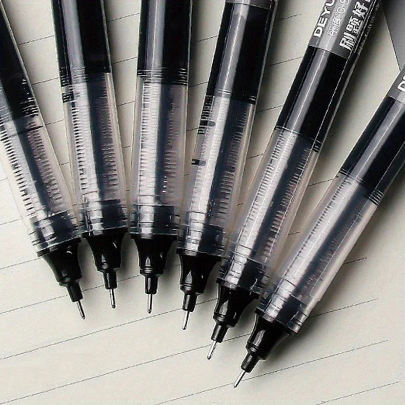 3-102Pcs/set High Quality Needle Type Gel Pens Straight Liquid Ballpoint Pen Kawaii Stationery School Office Supplies Writing
