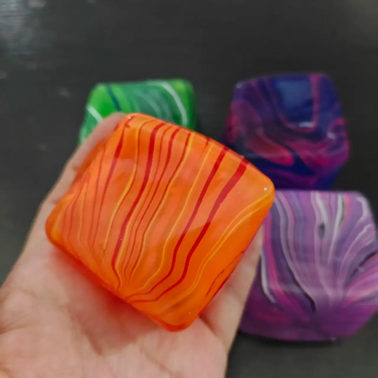 Soft and Glutinous Sensory Stress-relief Toy Cube Filled with Gel Stretchable Ball Soft Ice blind box Slow Rebound