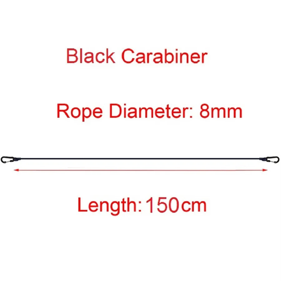 150CM-210CM Heavy Duty Bungee Cord Elastic Tie Strap String Carabiner Hooks Cycling Luggage Packing Ropes Camping  Accessories