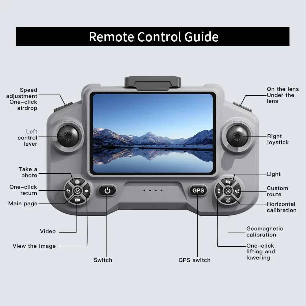 AE20 Drone Vocation GPS Return Lifting Airdrop 3km 25min Battery Voice broadcast Intelligent Positioning Remote Control Aircraft