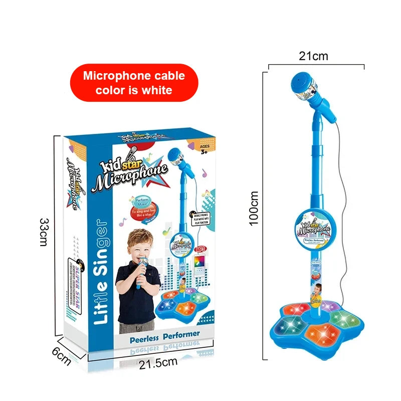 Kids Microphone Stand Toy Portable Children's Karaoke Electronic Durable Party Karaoke Microphone Stand Kids Karaoke Machine