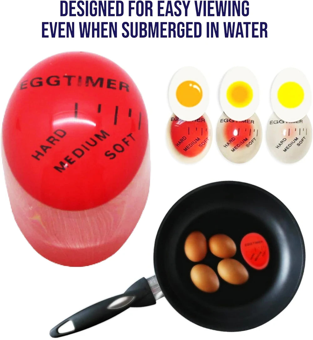 Egg Timer Color Changing Indicator Soft Medium and Hard Boiled Eggs Heat Sensitive Safe Durable Kitchen Aid Gift Home Use