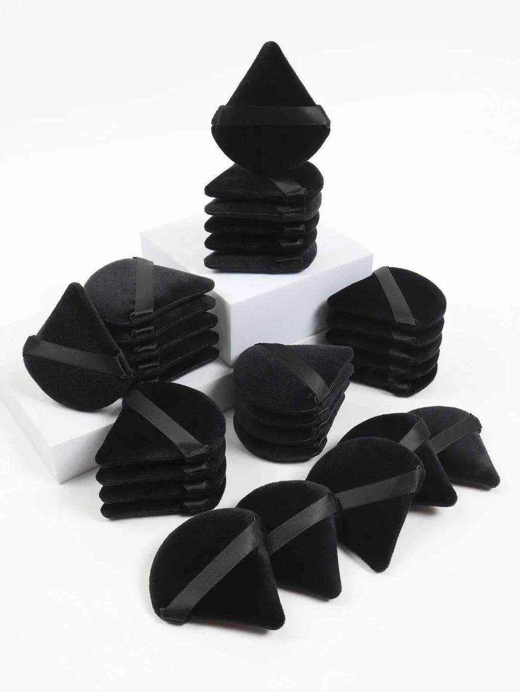 Black Velvet Triangle Makeup Sponge - Dual Use  for Foundation/Powder | Hypoallergenic Travel Essential