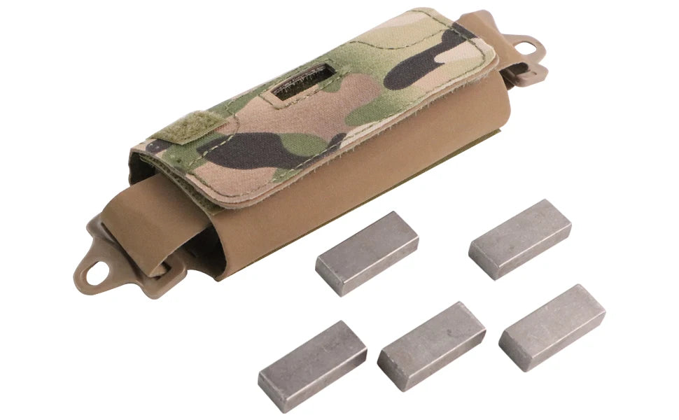 BOOIU Airsoft Tactical Helmet NVG Counterweight Pouch with 5 Counter Blocks for OPS Core Fast BJ PJ MH Helmet Accessory